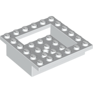 Lego kostka (kostička) 6x6x1 základna kabina kokpit, bílá (4143189, 6023941)